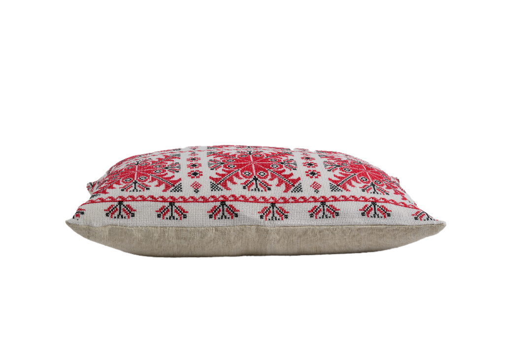 Pillow: Embroidered handwoven antique Hungarian hemp - P504