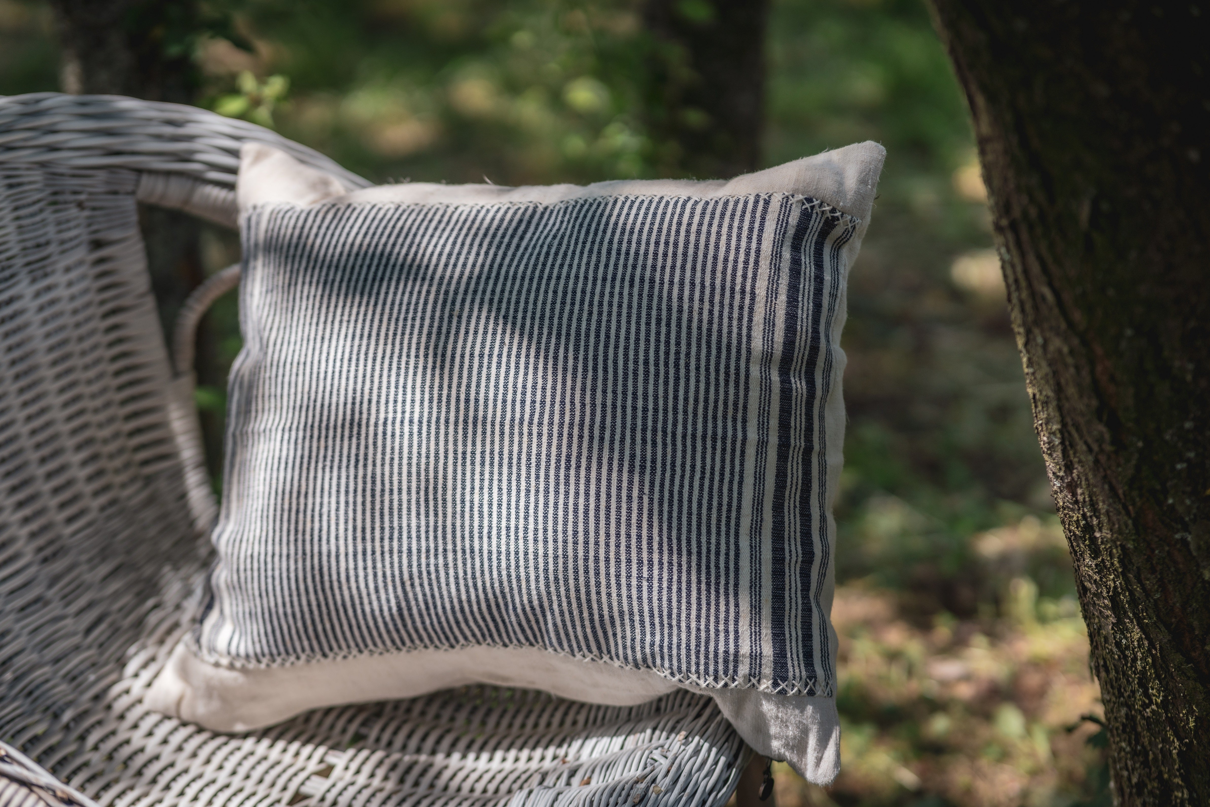 Pillow: Antique handwoven decorative pillow, Bulgarian hemp - P450