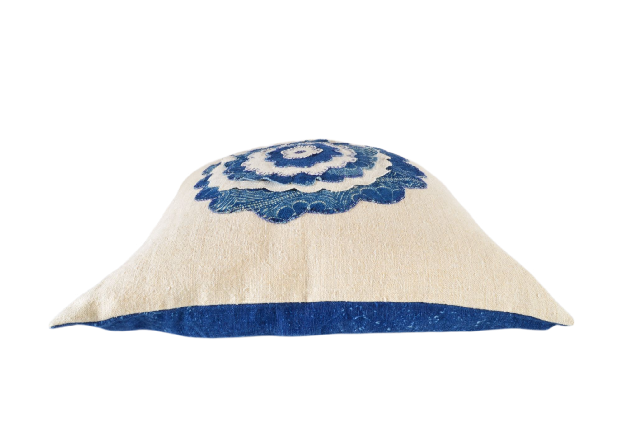 Pillow: Antique handwoven decorative pillow with apliqué - P476