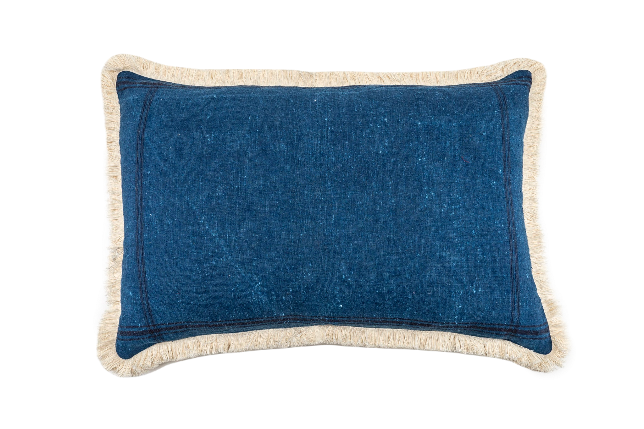Pillow: Indigo over dyed antique handwoven hemp - P234