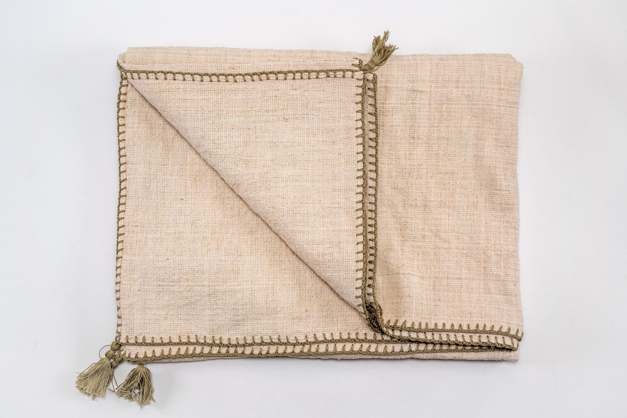 Table Cloth: Antique handwoven Hungarian hemp - TW64