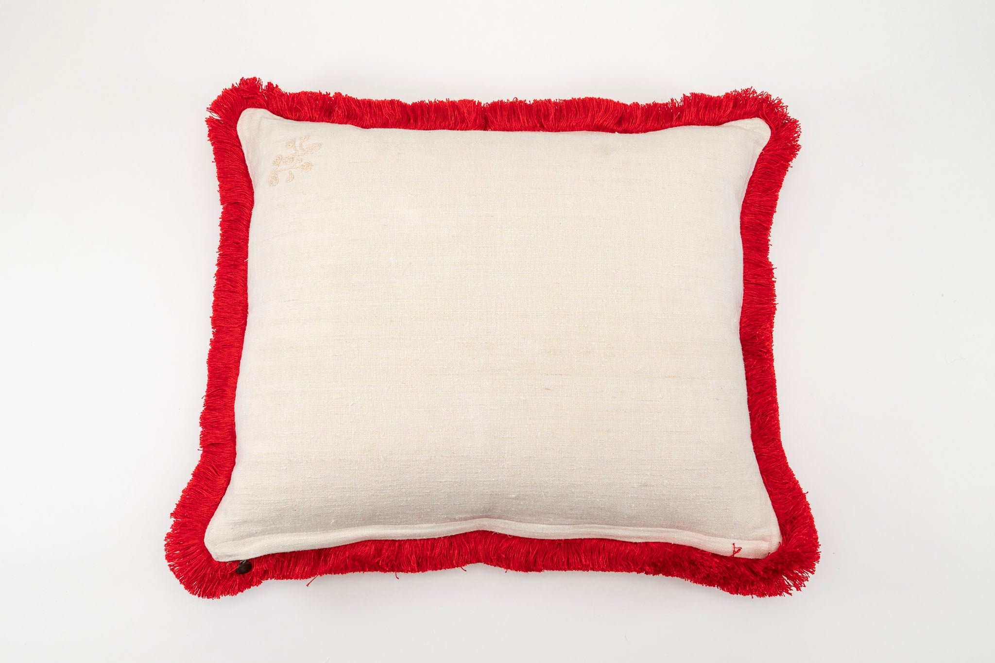 Pillow: Embroidered antique handwoven Hungarian hemp - P133