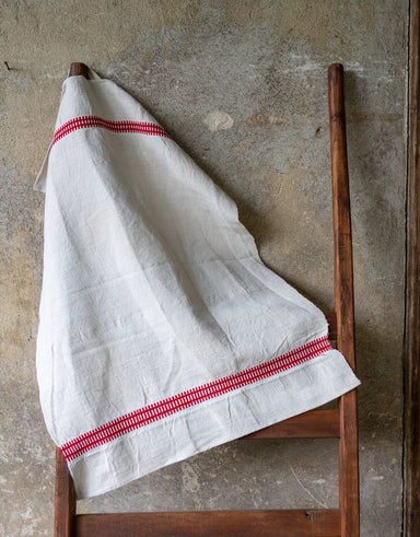 Towel: Handwoven antique Hungarian hemp - T124