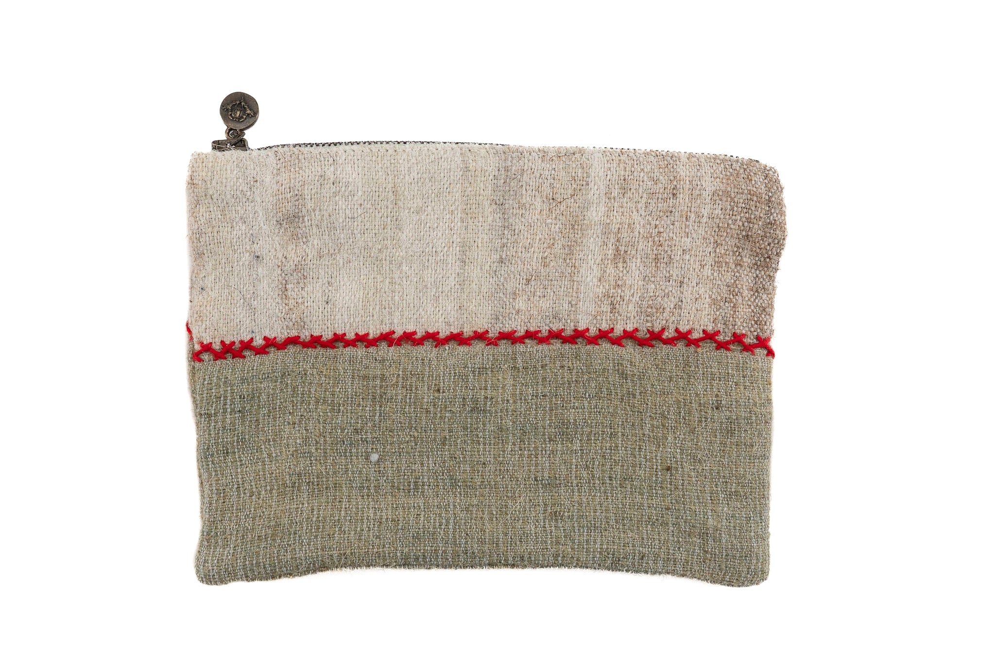 Bag: Handwoven wool, interior handwoven hemp lining - BG92