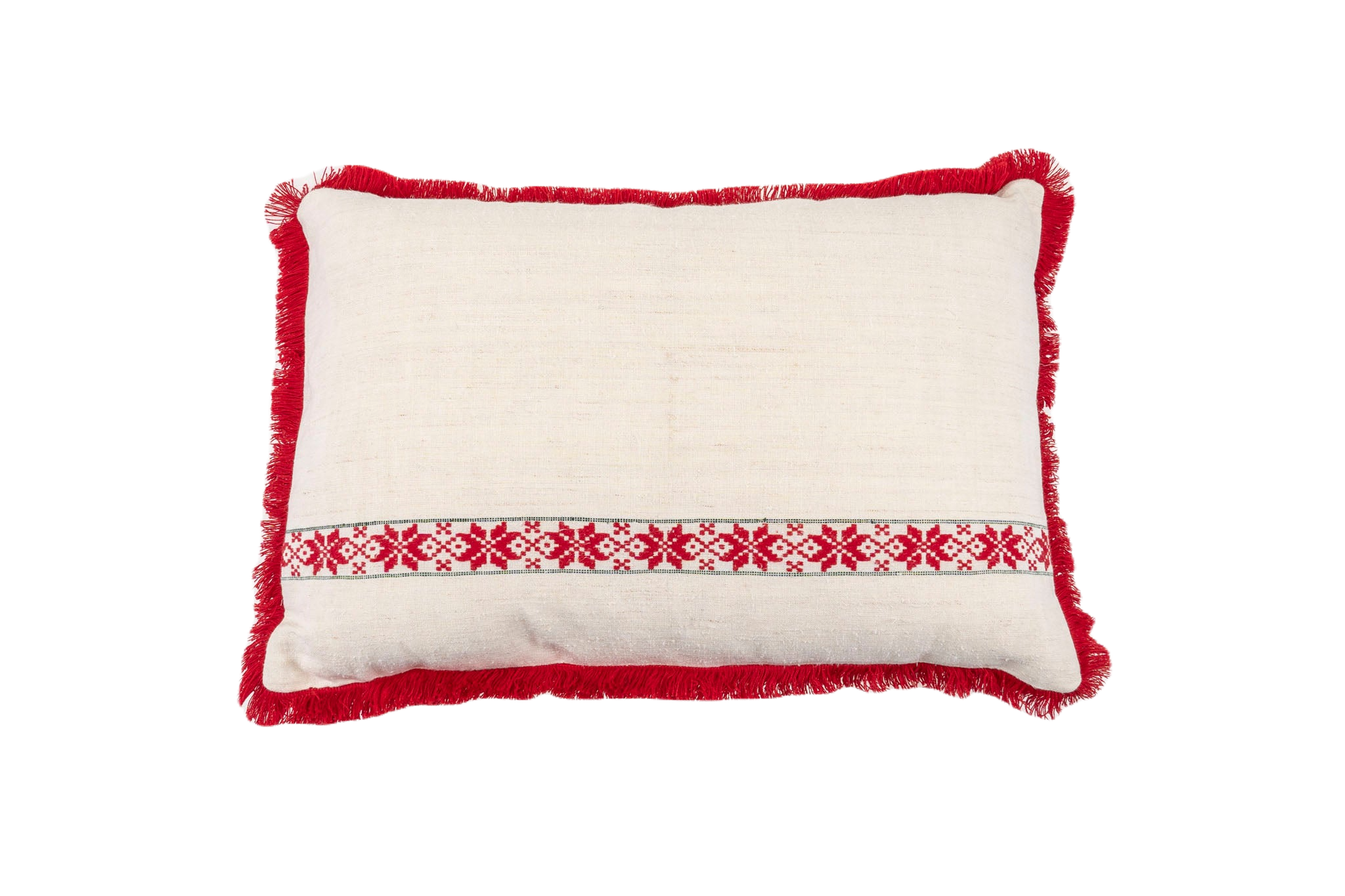 Pillow: Embroidered antique handwoven Hungarian hemp - P071