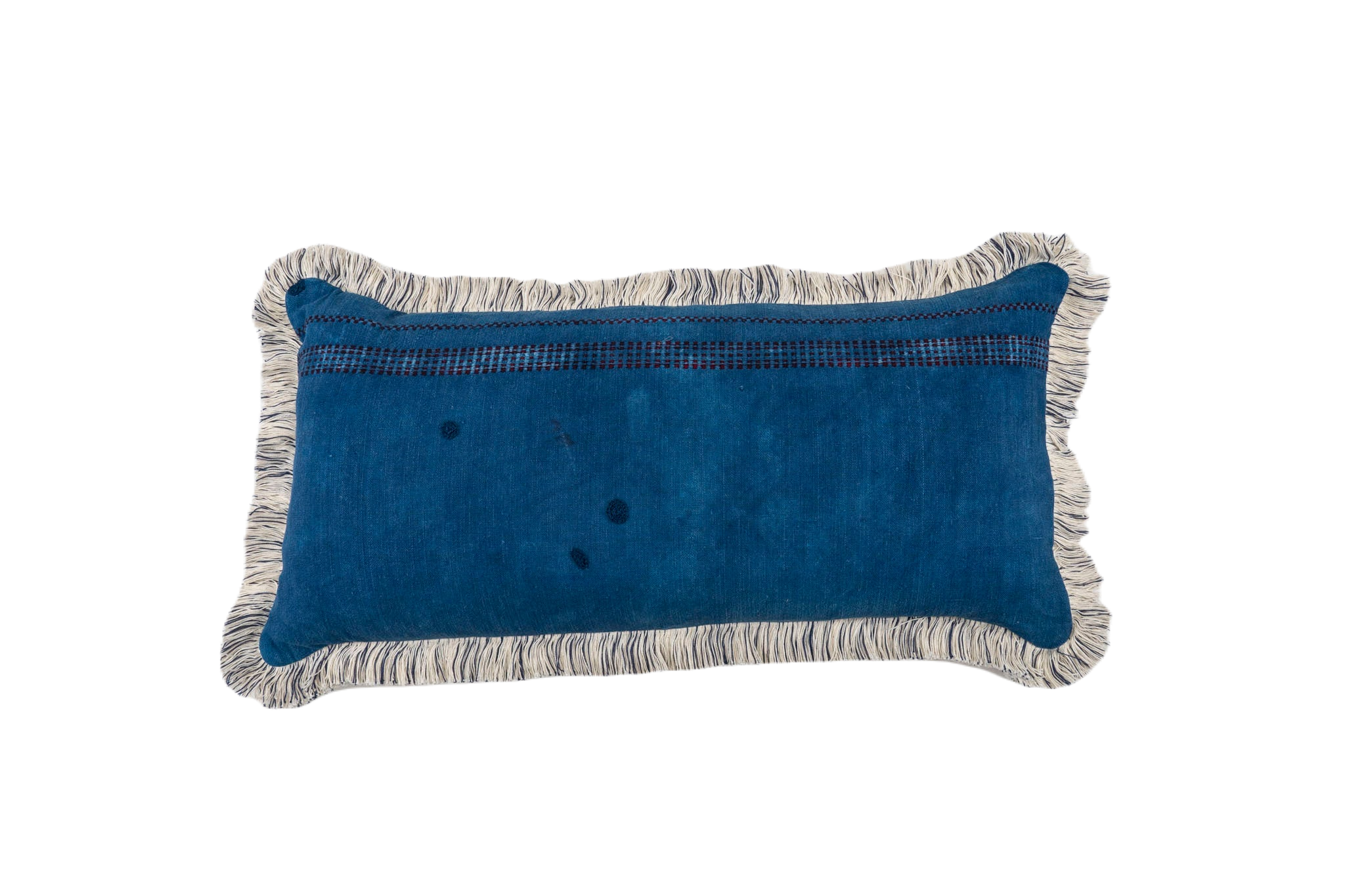 Pillow: Indigo over dyed antique handwoven hemp - P155