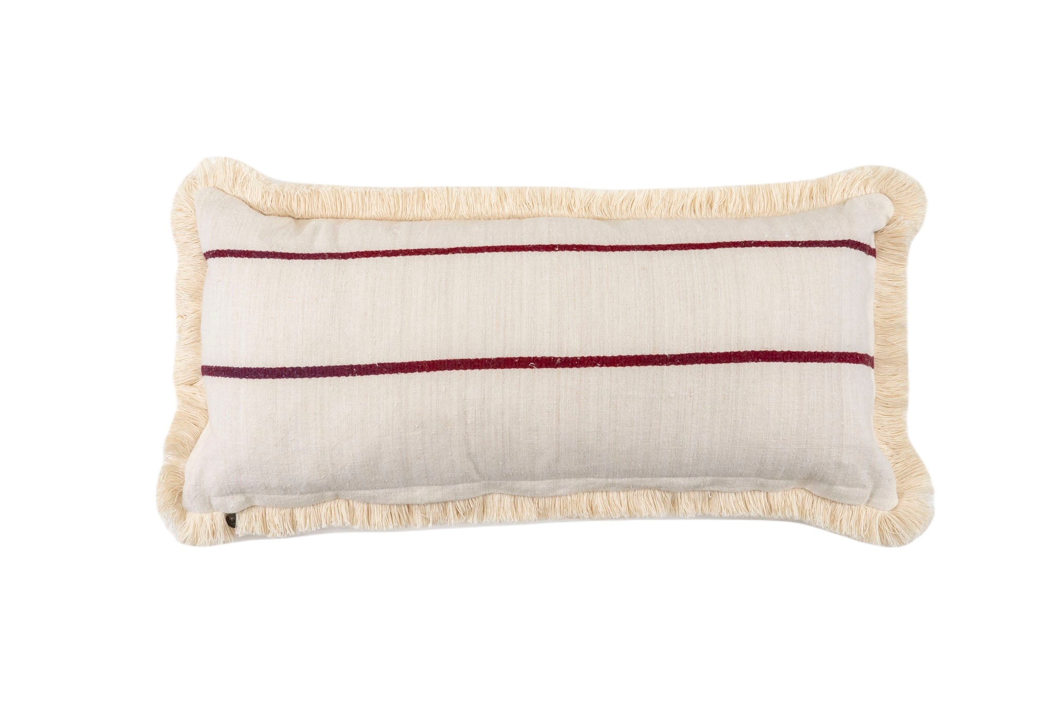 Pillow: Antique handwoven decorative pillow, Hungarian hemp - P158